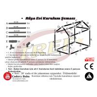 Minderli Rüya Evi Çadırı- Mavi